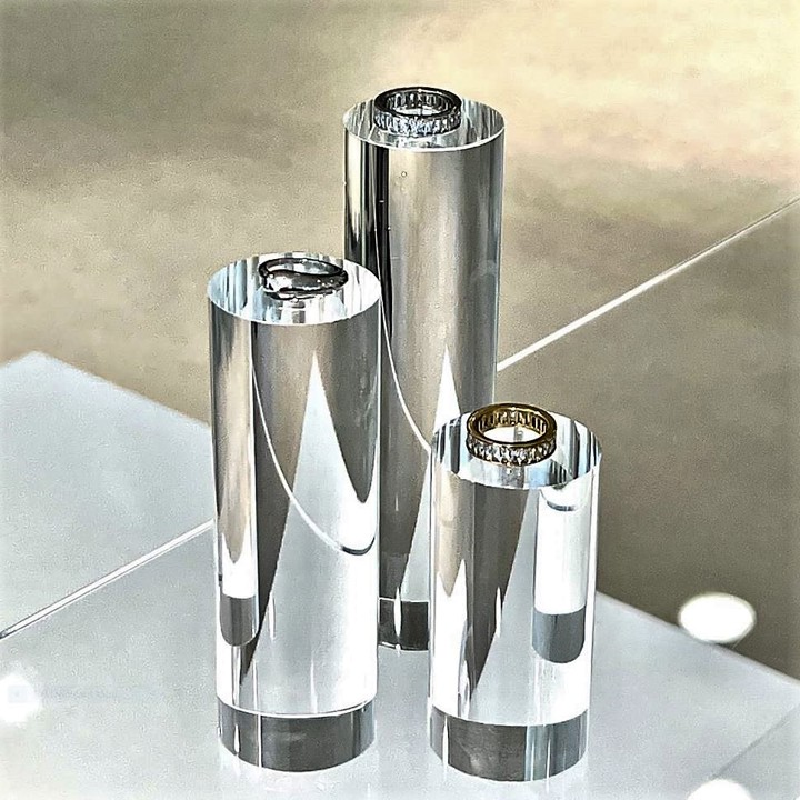IBEN Smykkestativ Sirkel-podie. Bolt dia 4cm/høyde 2x4cm + 1x12cm - 3pk - Klar