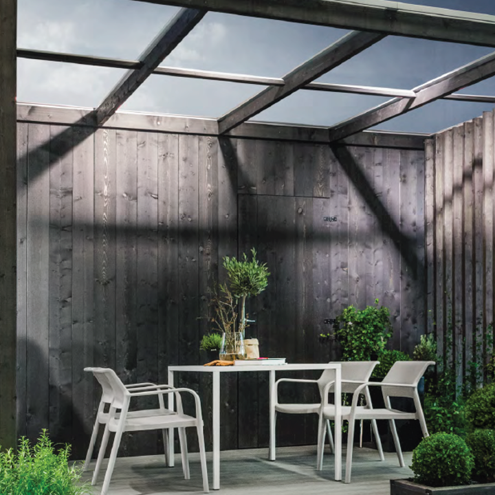 Skyroof rette plater til tak 10 mm Sot  LxB :3500x970 mm