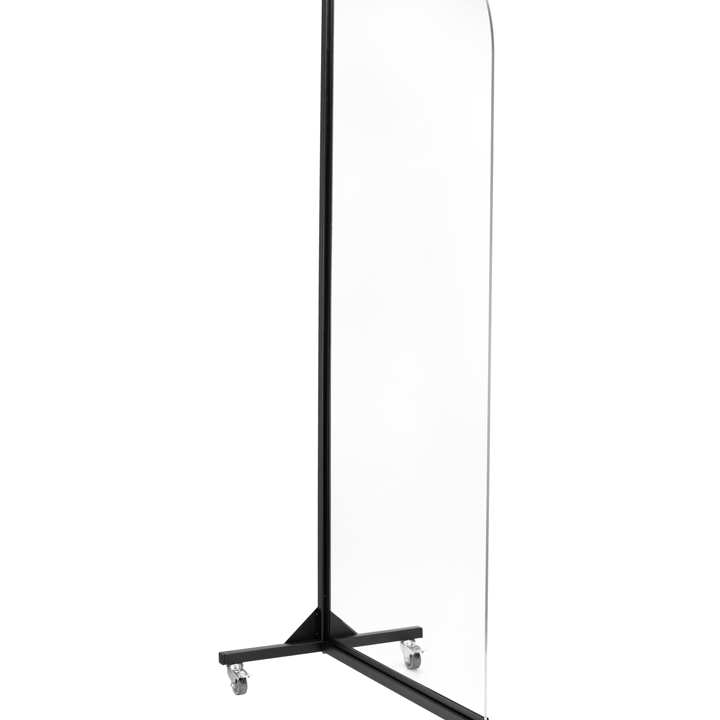 Mobil skjerm Klar 70x150cm - Stål stativ