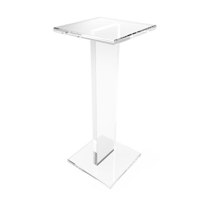TYRIFJORDEN Ståbord i klart massivt plexiglass - Høyde 1100mm