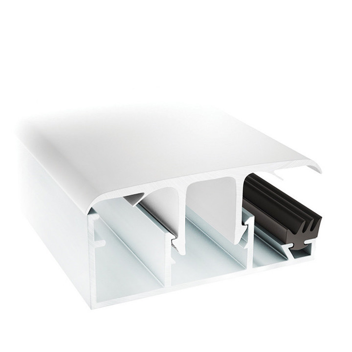 Kantprofil Terrassetak 10 mm Hvit Lengde 5000 mm