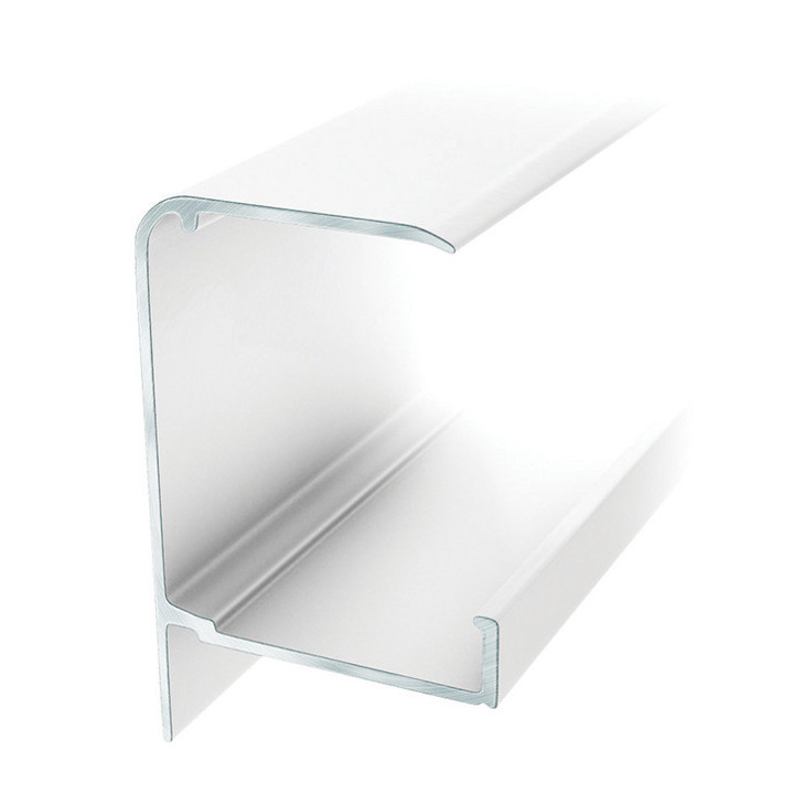 Fremkantprofil Terrassetak 10mm Hvit L:4410mm