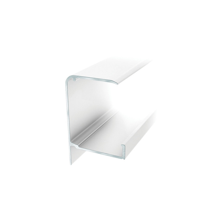 Fremkantprofil Terrassetak 10mm Hvit L:4410mm