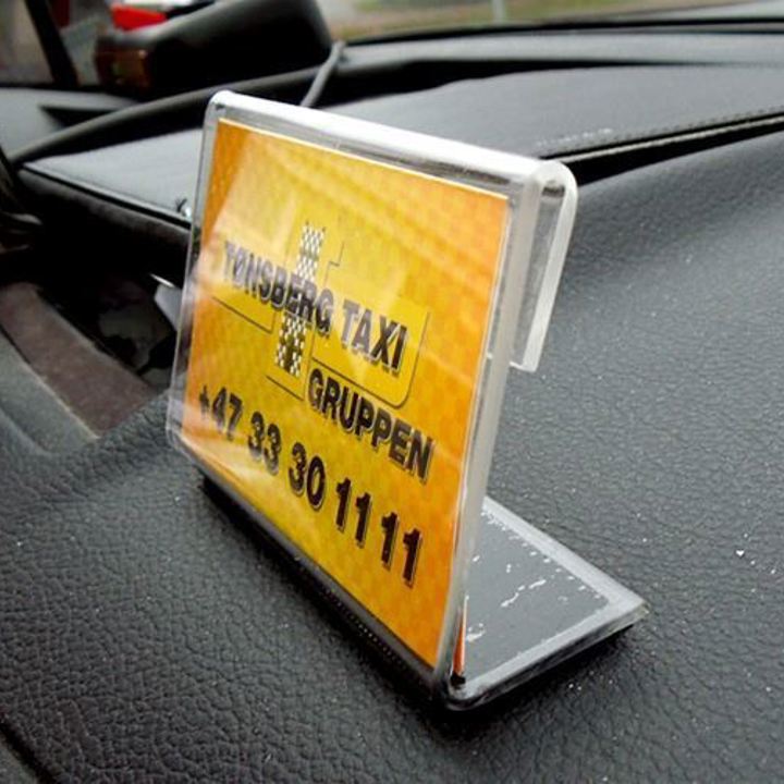 VISITTKORTHOLDER Taxi liggende 10pk.