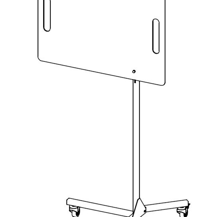Mobil skjerm  - Prøvetaking - Stål stativ - 675x500x4mm