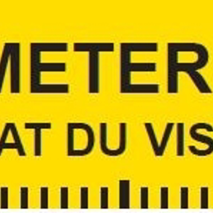 Smittevern Klistremerke -1 mtr avstand - 100x10cm