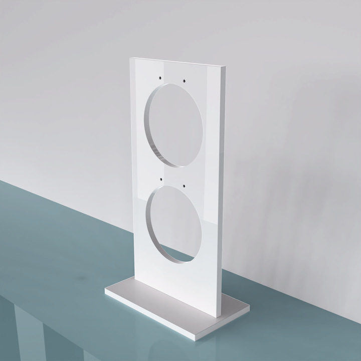 IBEN Smykkestativ - SIRKEL 2 - 10,4x18cm - hvit HiGloss